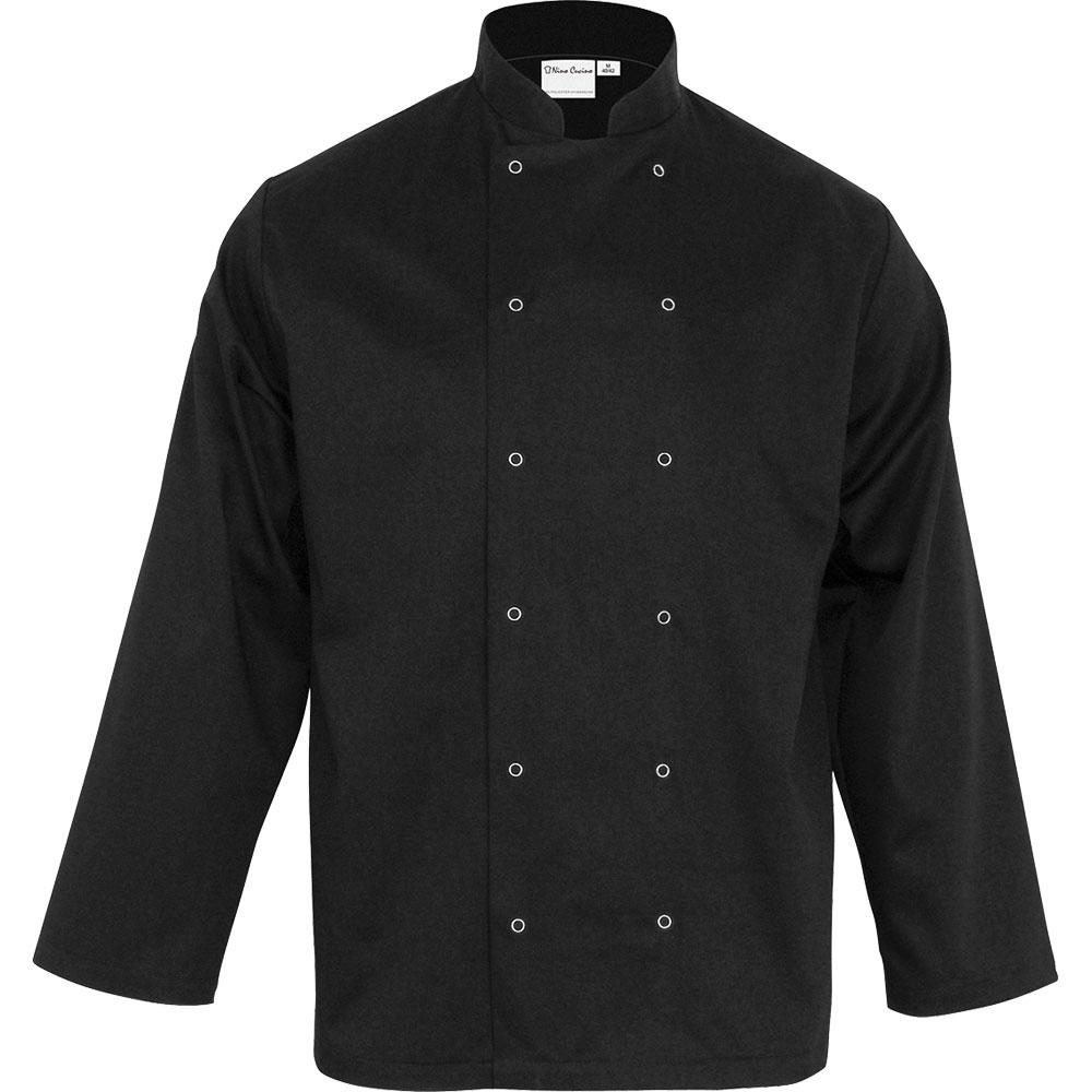 Nino Cucino Kochjacke langarm, schwarz, Größe L