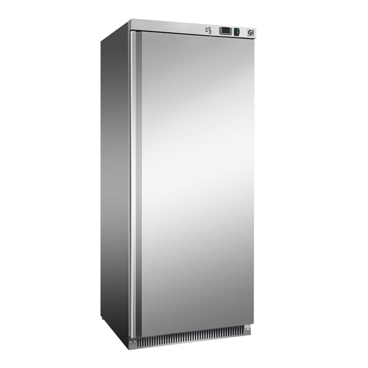 Gastro-Inox Edelstahl 600 Liter Kühlschränk, statisch gekühlt mit Ventilator