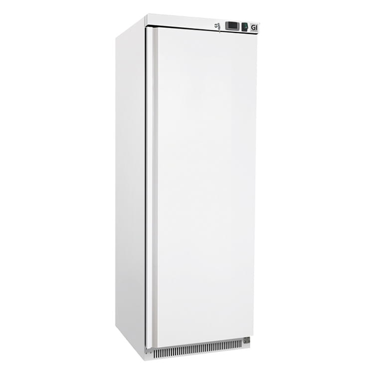 Gastro-Inox Kühlschränk aus weißem Stahl 400 Liter, statisch gekühlt mit Ventilator