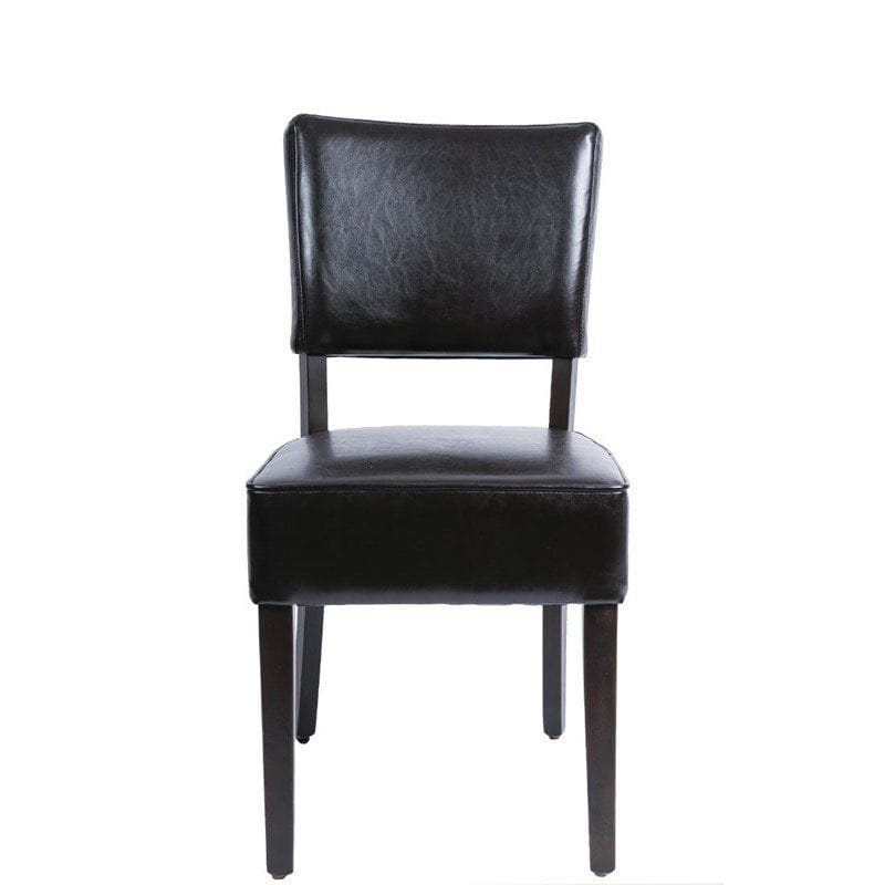 Bolero Esszimmerstühle mit tiefem Sitz Kunstleder dunkelbraun