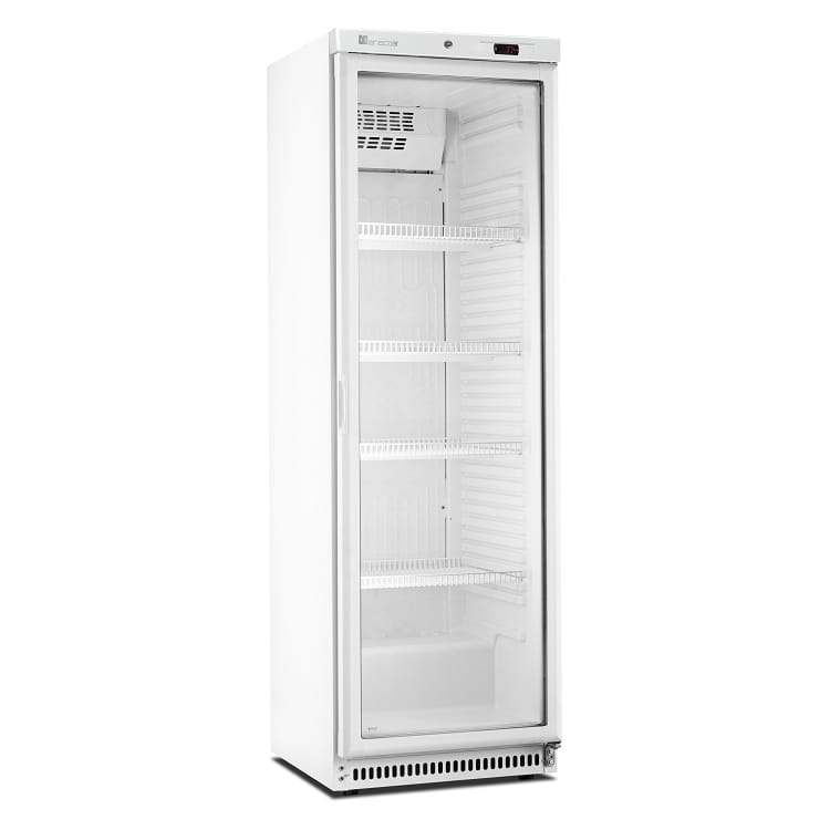 Marecos Kühlschränk mit Glastür aus weißem Stahl 430 Serie