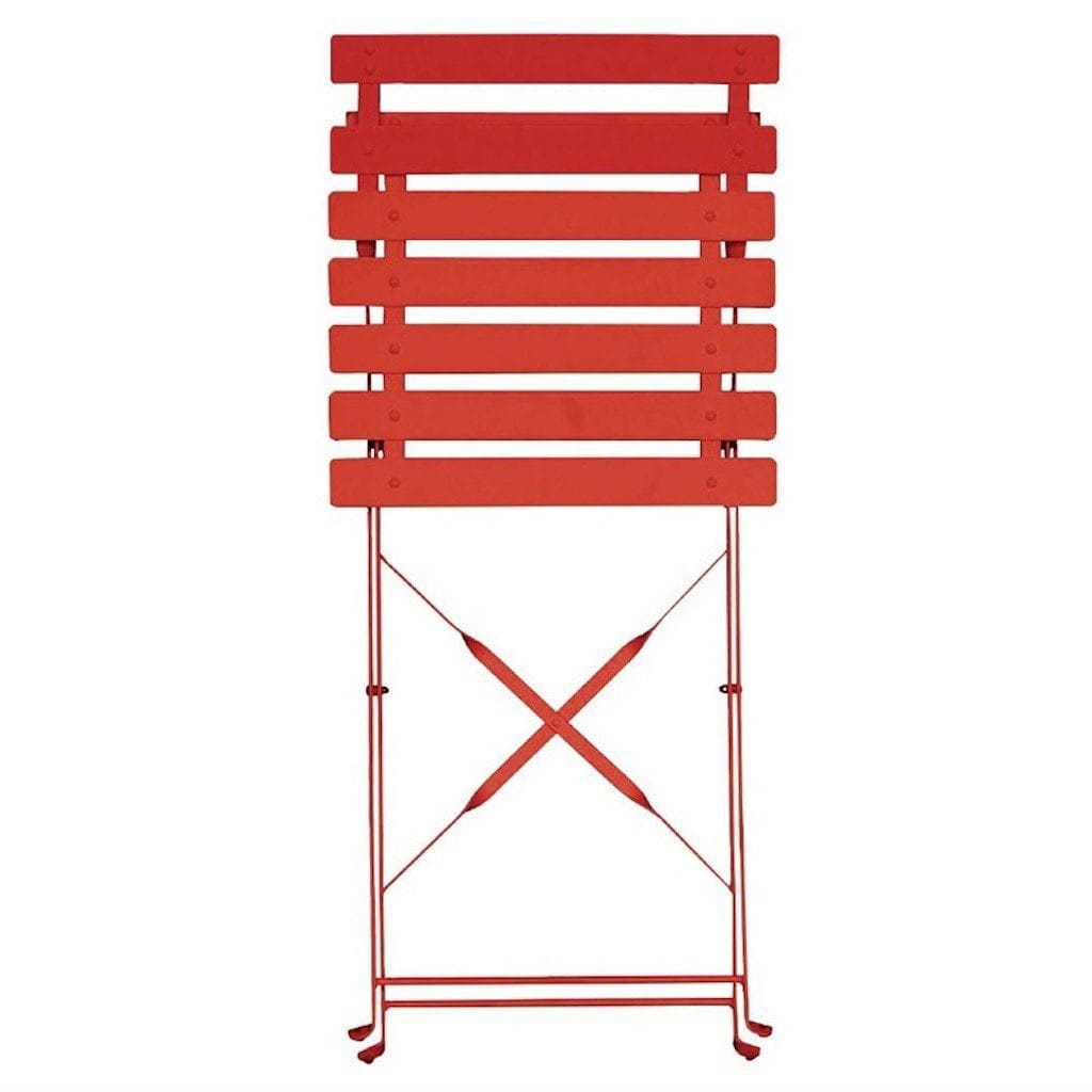 Bolero klappbare Terrassenstühle Stahl rot