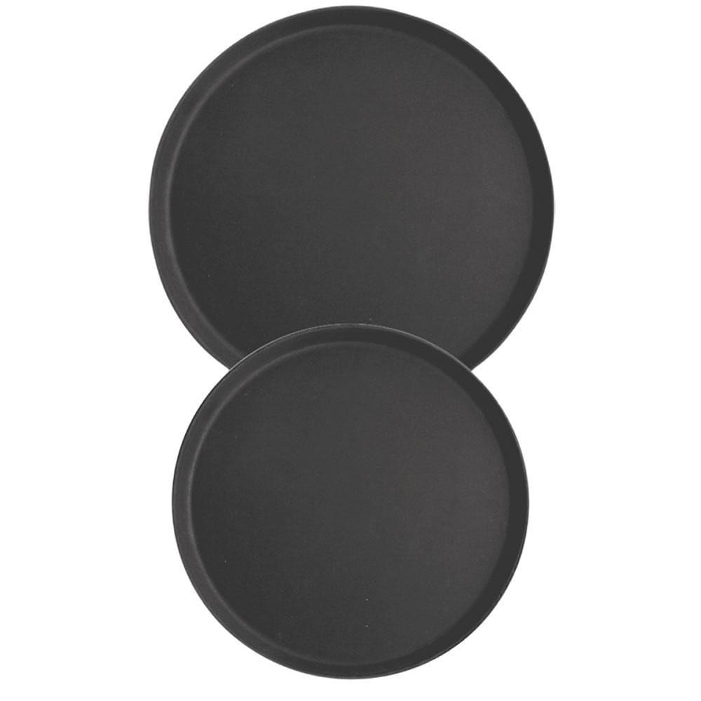 Stalgast Tablett rund, mit rutschhemmender Oberfläche, schwarz, Ø 35,5 cm, Höhe 2,5 cm