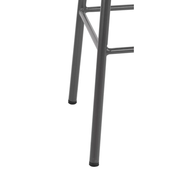 Bolero Cantina Barhocker mit Holzsitz metallic grau (4 Stück)