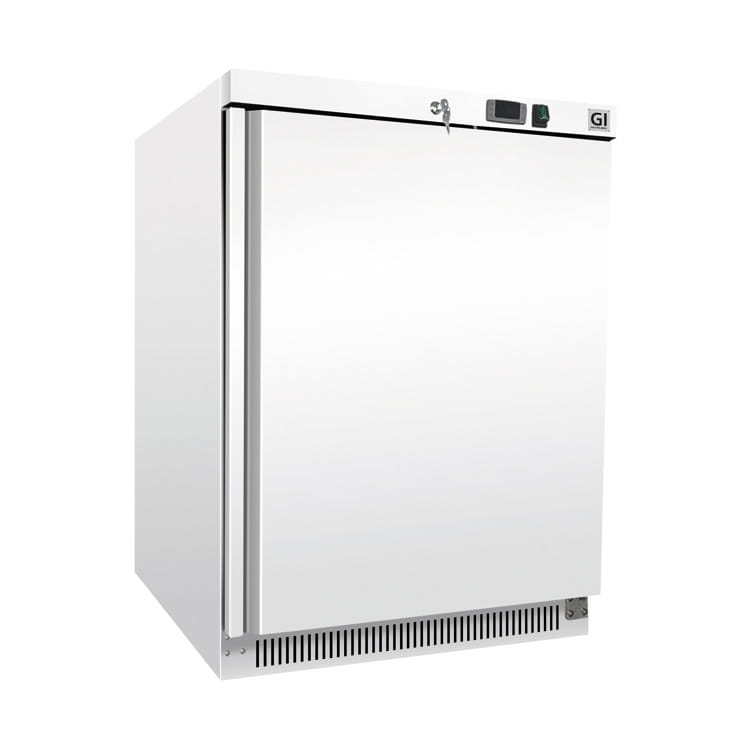 Gastro-Inox Kühlschränk aus weißem Stahl 200 Liter, statisch gekühlt