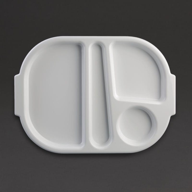 Olympia Kristallon Polycarbonat-Tabletts mit Fächern 32,2x23,6cm weiß