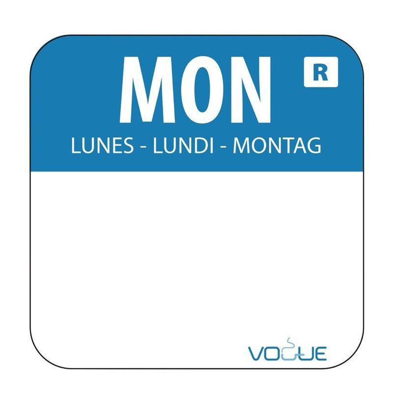Vogue Farbcode Sticker Montag blau