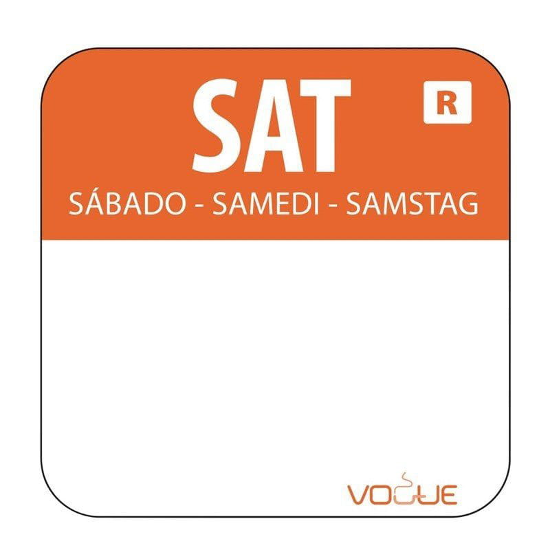 Vogue Farbcode Sticker Samstag orange