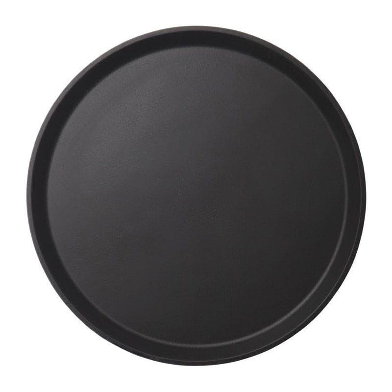 Cambro Camtread rundes rutschfestes Fiberglas Tablett schwarz 35,5cm