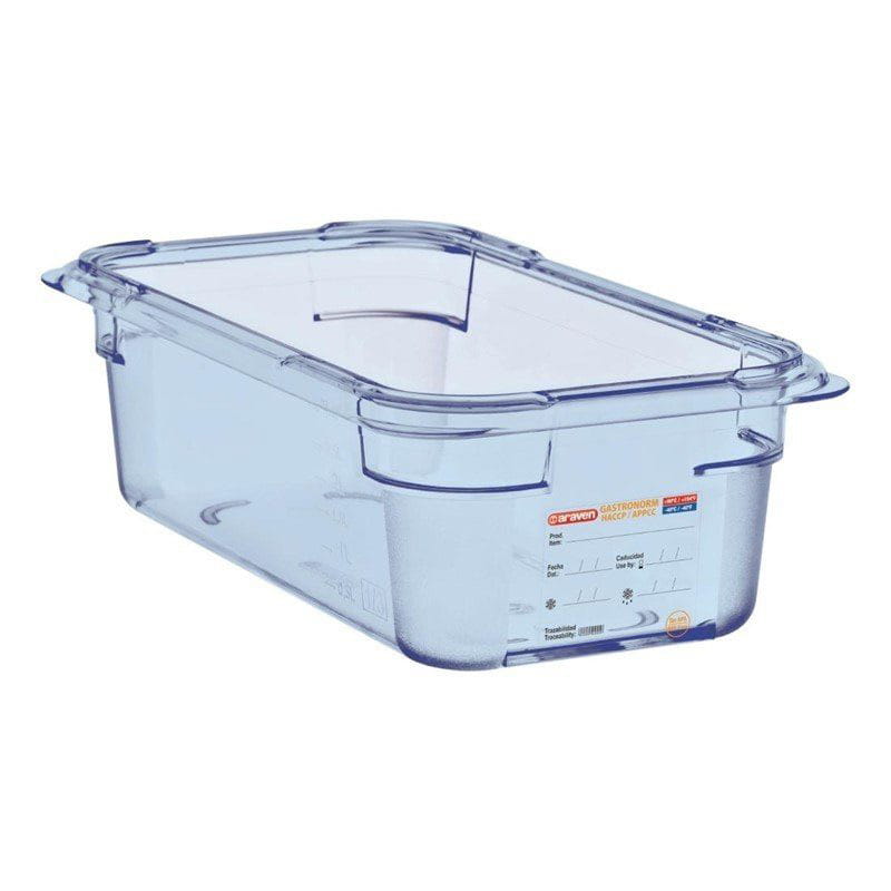 Araven GN1/4 ABS Lebensmittelbehälter blau 100mm
