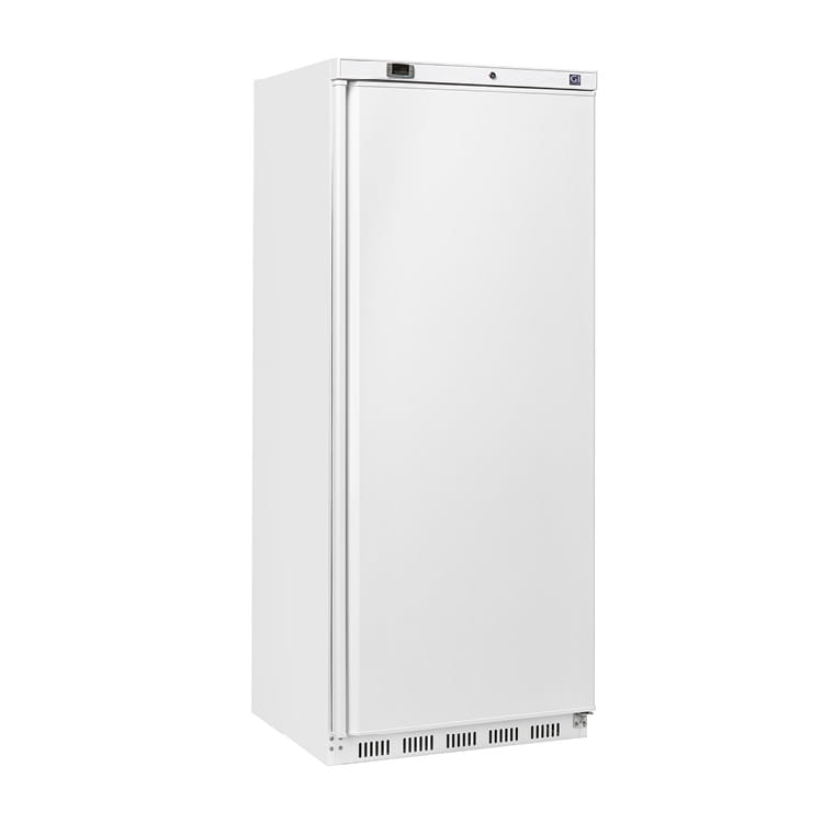 Gastro-Inox Kühlschränk aus weißem Stahl 600 Liter, statisch gekühlt mit Ventilator