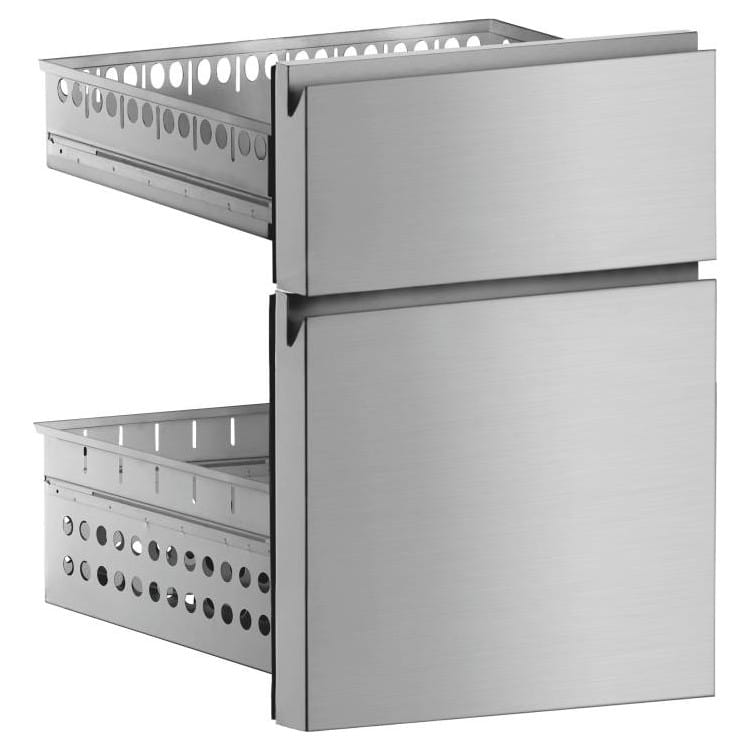 Marecos Edelstahl Schubladenblock für Kühltisch 600mm tief, 2x 2/3 + 1x 1/3