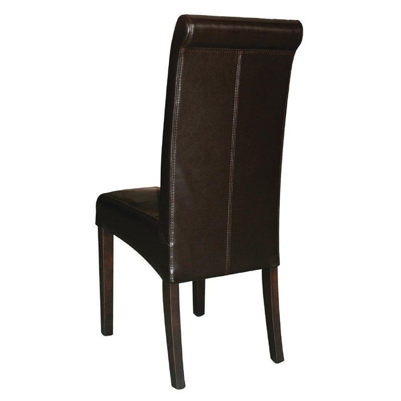 Bolero Esszimmerstühle mit runder Rückenlehne Kunstleder dunkelbraun