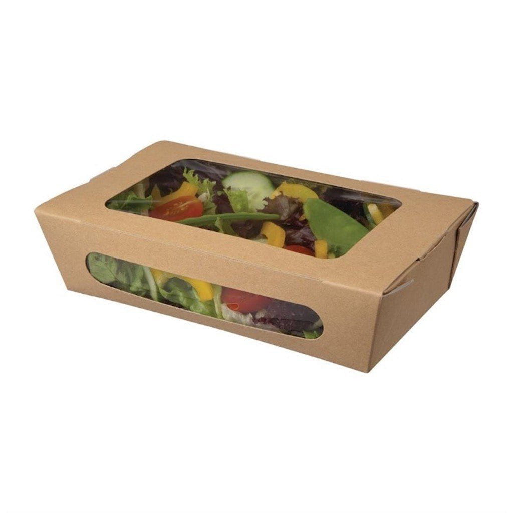 Colpac Recycelbare Salatboxen mit Sichtfenster 1L