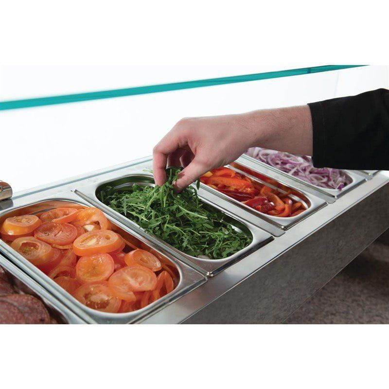 Polar Thekenkühltisch für Pizzen und Salate 368L