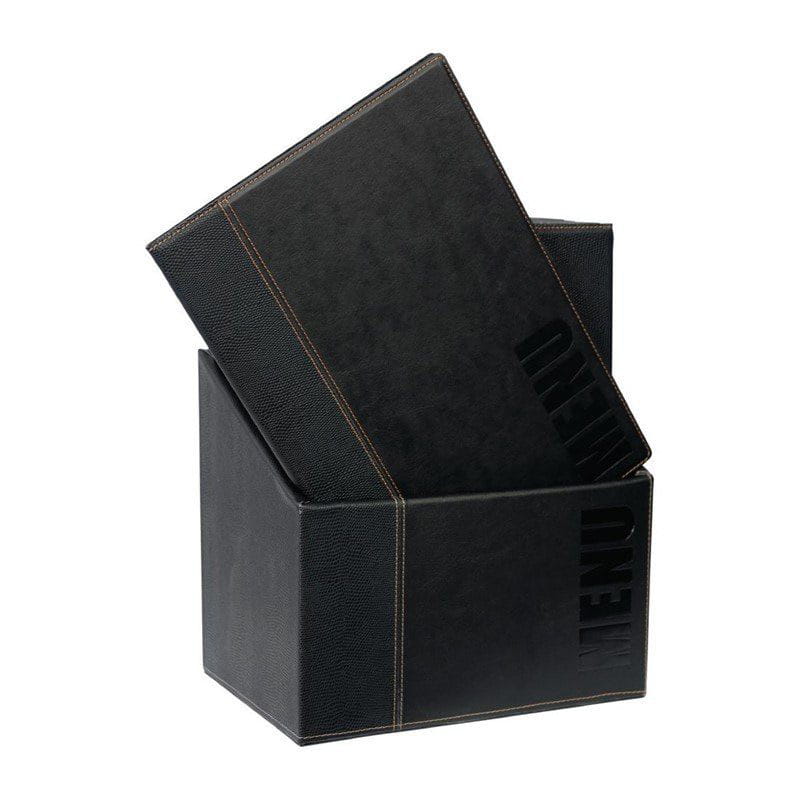 Securit Moderne Menümappen und Aufbewahrungsbox A4 schwarz