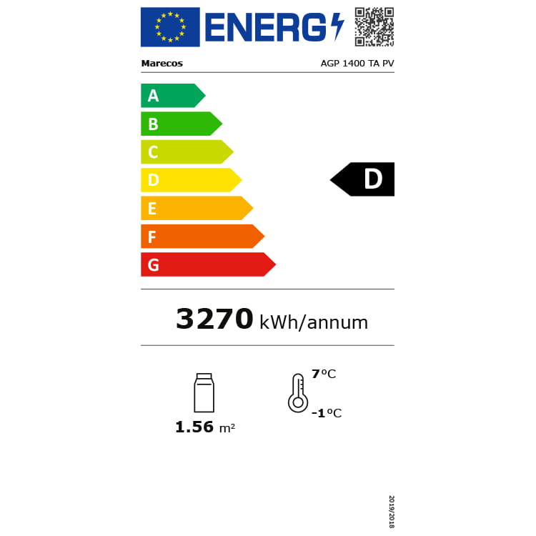 Marecos Excel line Edelstahl 1400 Liter GN 2/1 Kühlschrank mit Glastür