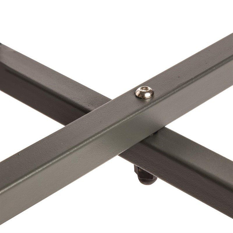 Bolero runder Bistrotisch in schlankem Design Stahl grau 60cm
