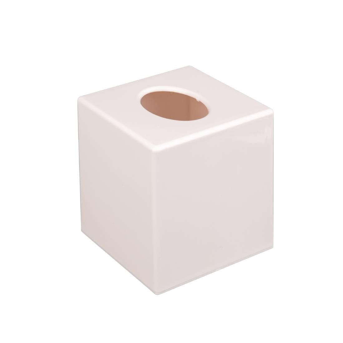 Taschentuchbox Kubus weiß