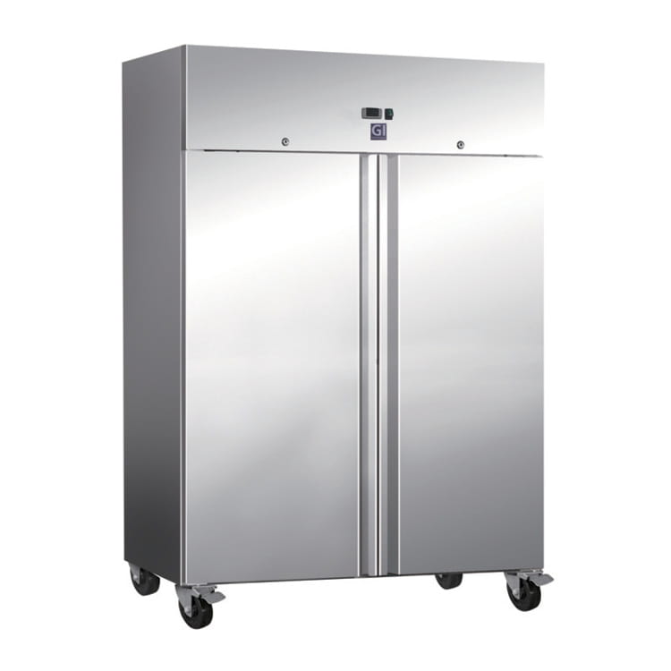 Gastro-Inox Edelstahl 1200 Liter Kühlschrank statische Kühlung mit Ventilator