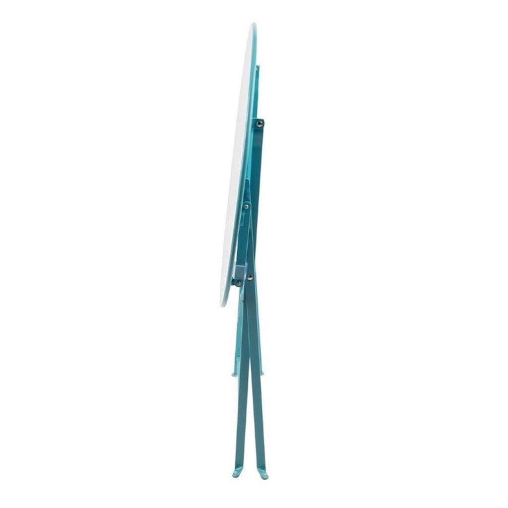 Bolero runder klappbarer Terrassentisch Stahl azurblau 60cm