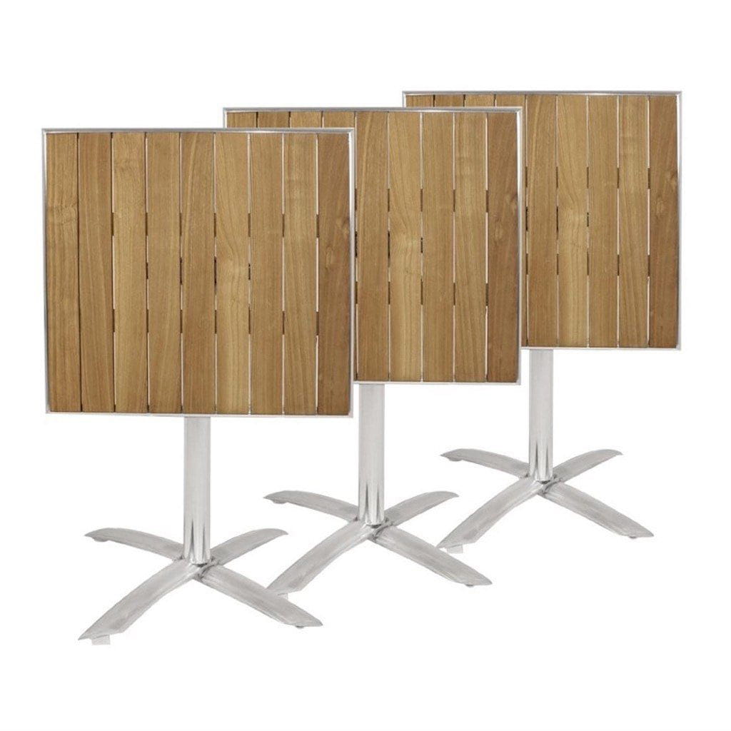 Bolero quadratischer klappbarer Tisch Eschenholz 1 Bein 60cm