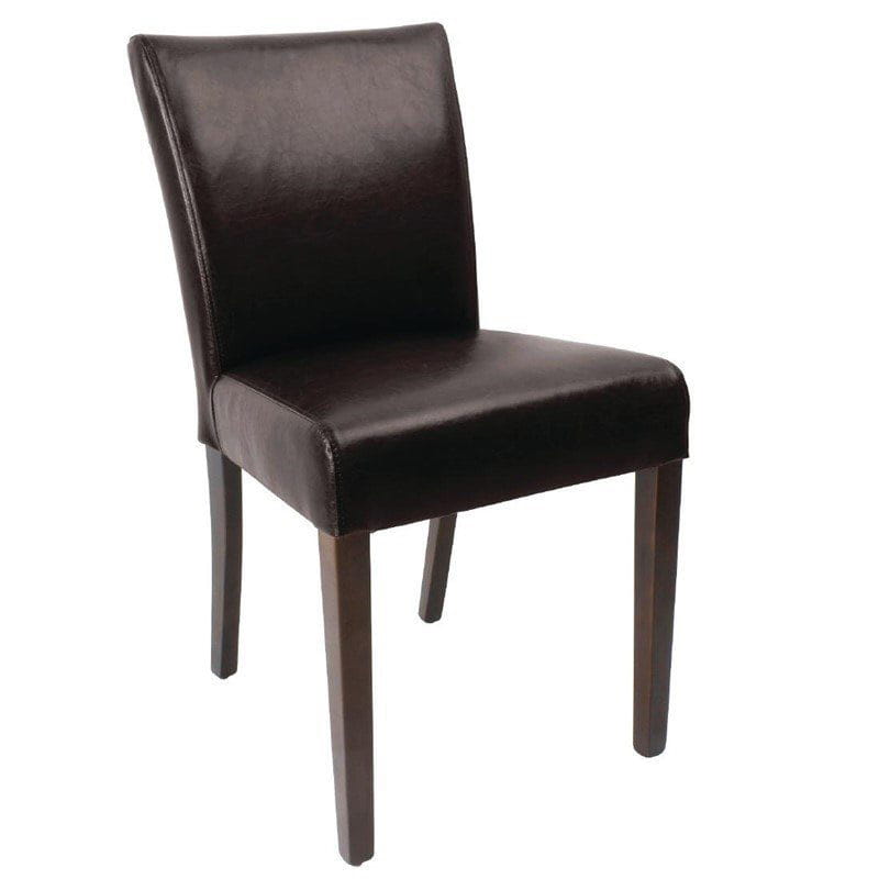 Bolero Esszimmerstühle mit breiter Rückenlehne Kunstleder dunkelbraun