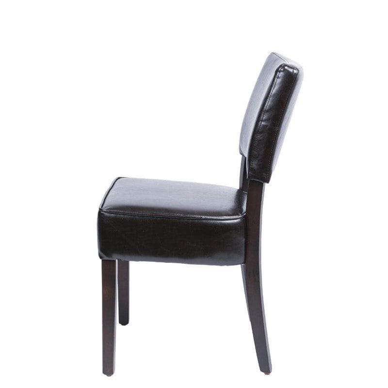 Bolero Esszimmerstühle mit tiefem Sitz Kunstleder dunkelbraun