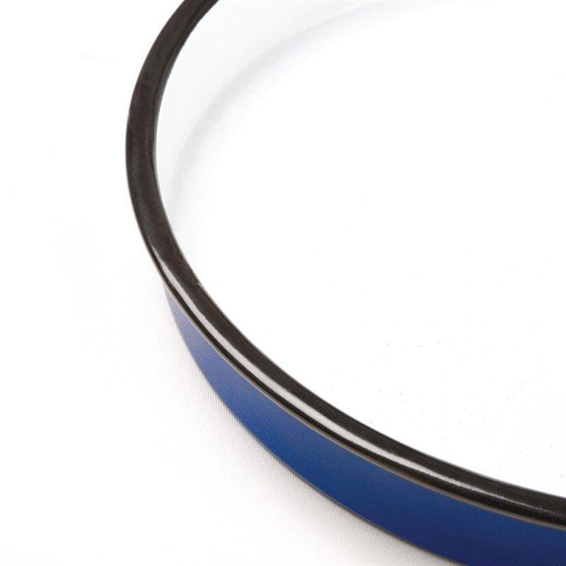 Olympia rundes Serviertablett weiß-blau 32cm