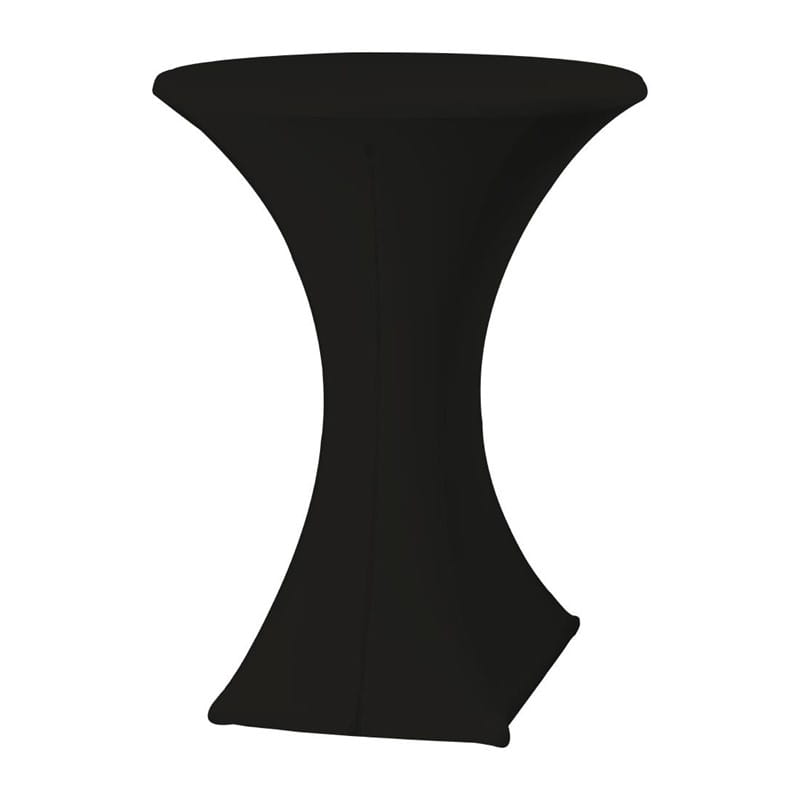 Jersey-Stretch-Tischrock schwarz 80-85(Ø)cm für DL046