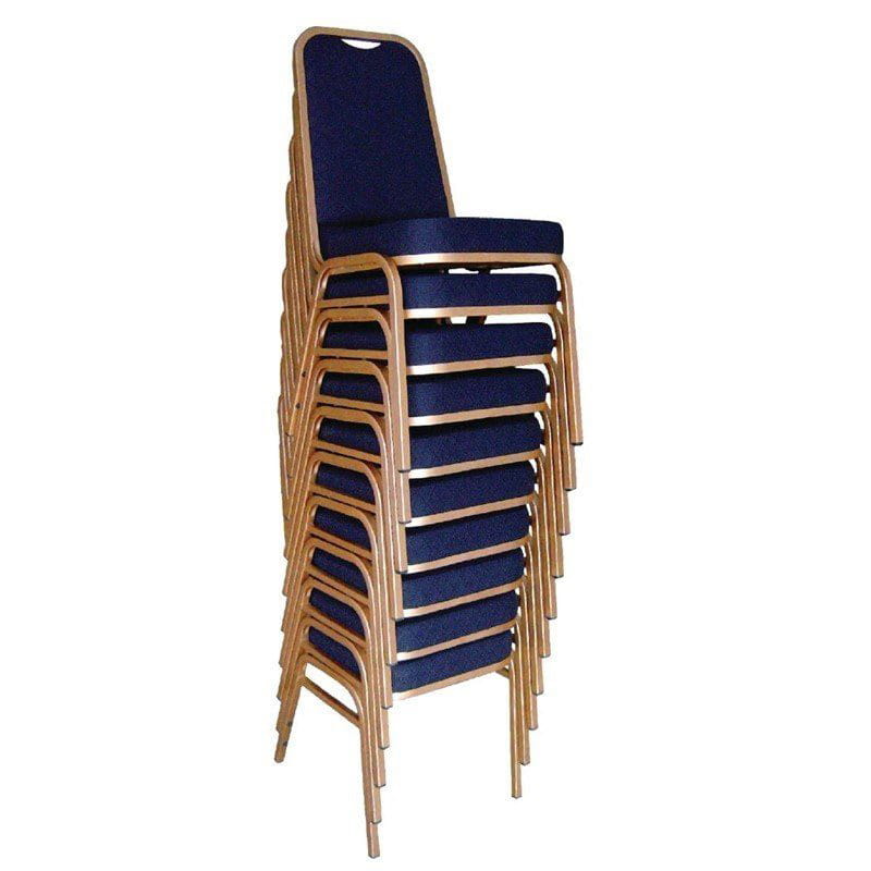 Bolero Bankettstühle mit rechteckiger Lehne blau