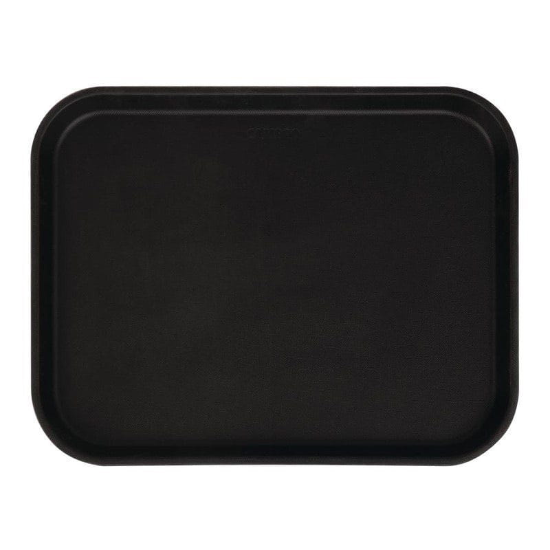 Cambro Camtread rechteckiges rutschfestes Fiberglas Tablett schwarz 45,7cm