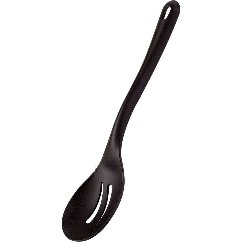Paderno Servierlöffel perforiert, aus glasfaserverstärktem Material, schwarz, Länge 35 cm
