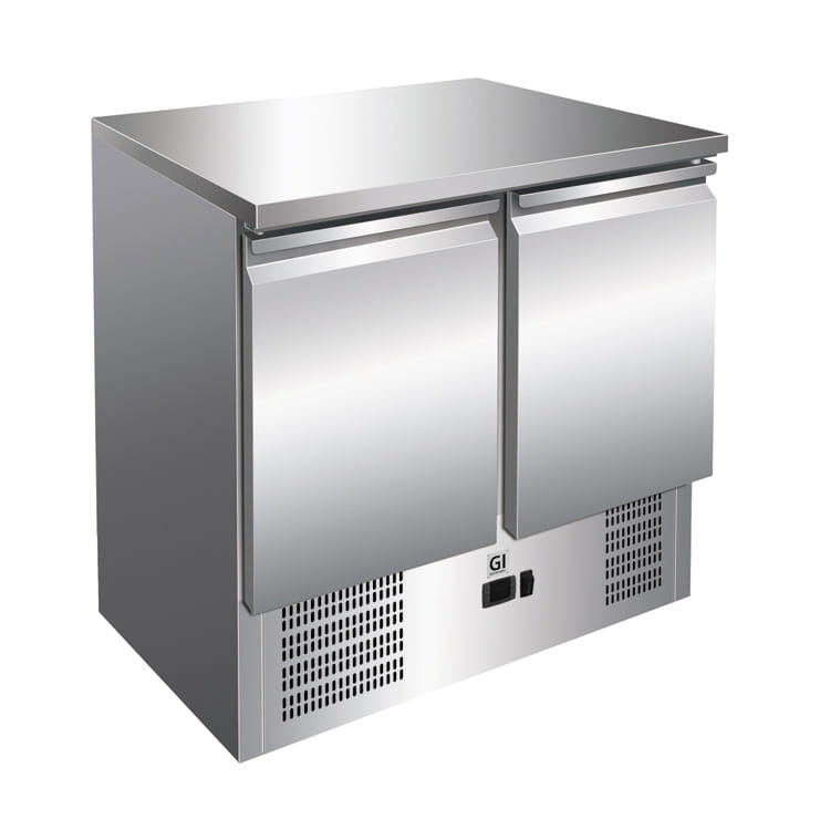 Gastro-Inox Edelstahl Kühltisch mit 2 Türen, Umluftkühlung