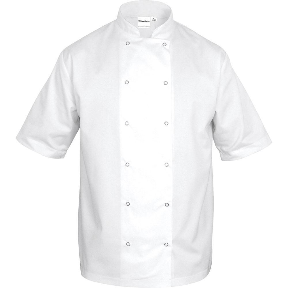 Nino Cucino Kochjacke kurzarm, weiß, Größe S