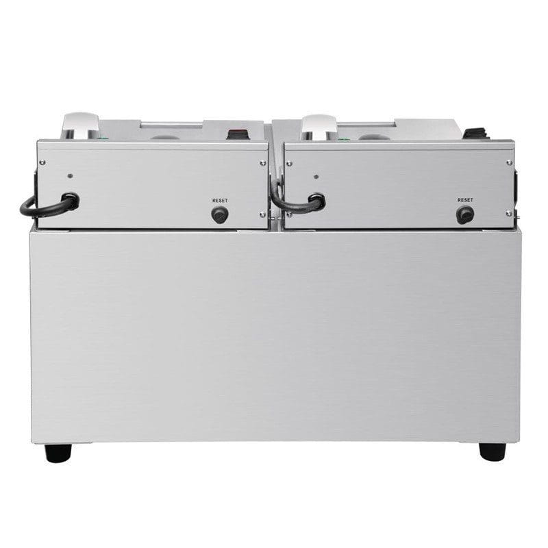 Buffalo Doppelfritteuse 2 x 8L 2,9kW mit Timer