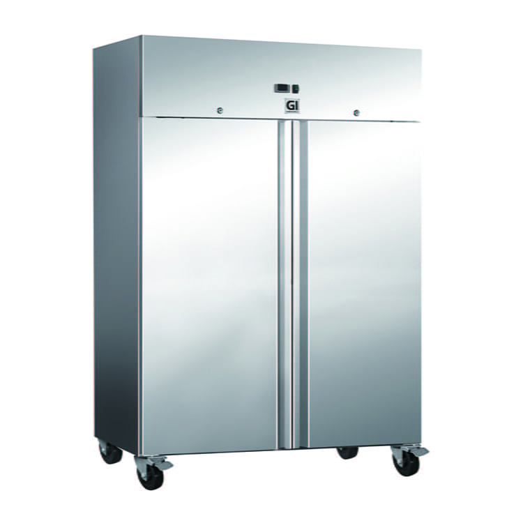 Gastro-Inox Edelstahl 1200 Liter Kühlschränk, Umluftkühlung