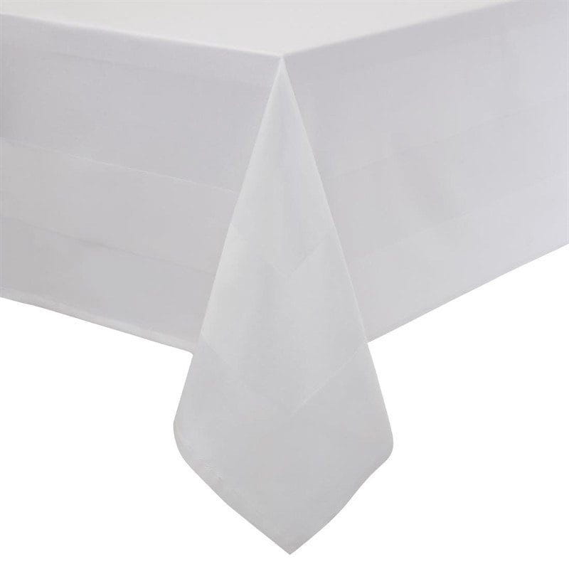 Mitre Luxury Satin Band Tischdecke weiß 178 x 365cm