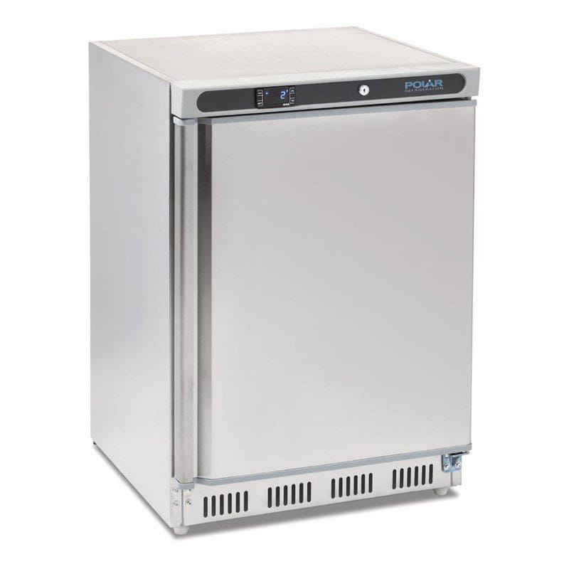 Polar Edelstahl Kühlschrank Tischmodell 150L