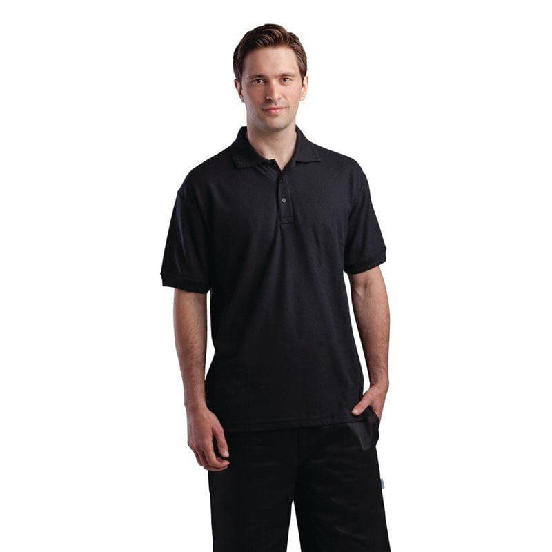Unisex Poloshirt schwarz S-XL